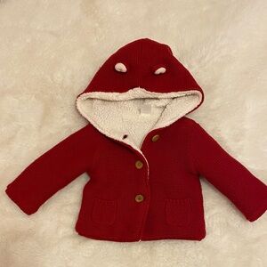 Carter's Red Baby Jacket with Hood 9 months